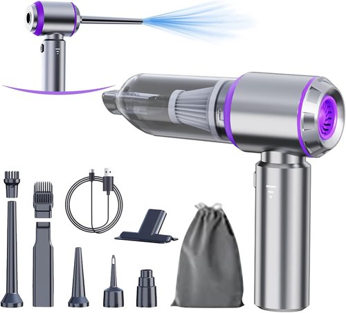 Houscly Car Vacuum - Portable Cordless 20000PA High Power 4-in-1 Handheld Cleaner | Ideal for Home & Travel