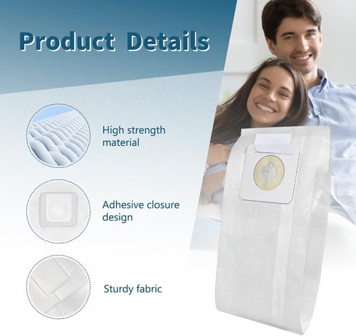 Bissell Vacuum Cleaner Bags - 10 Pack Replacement for PowerForce Series 1739, 3522, 3545 | Part #32120