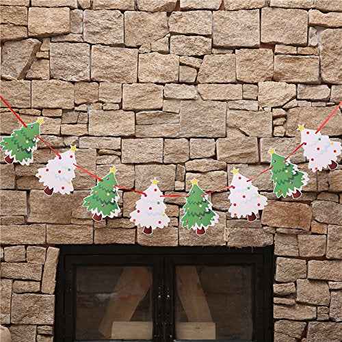Christmas Banners Flags Hanging Bunting Garland 4 Pcs Paper Christmas Door Wall Window Hanging Decoration Ornaments Home Office Hotel Party Scene Decoration Supplies