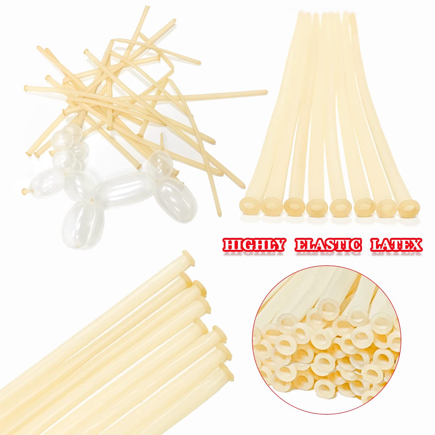 260 Balloons Clear Long Balloons 100 Pack Twisting Animal Balloon Thickening Latex Transparent Modeling Long Magic Balloons for Animal Model Weddings Birthdays Festival Party Decorations