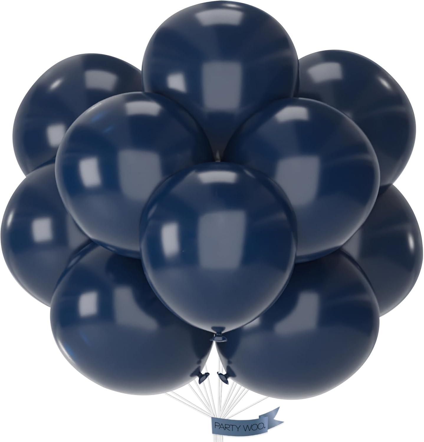 PartyWoo Navy Blue Balloons - 18 Inch Matte Helium Latex | 20pcs for Graduation, Weddings & Birthdays