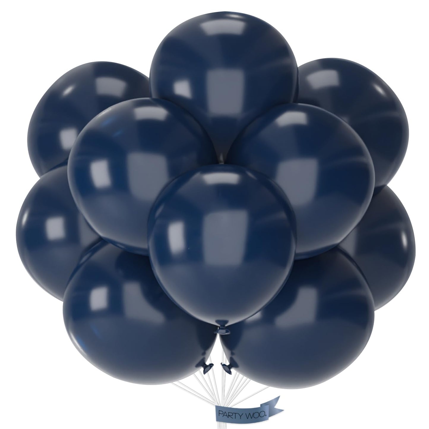 PartyWoo Navy Blue Balloons 20pcs 18 Inch Matte Helium Dark Blue Latex Balloons for Graduation Wedding Anniversary Sports Theme Boy Baby Shower Men Birthday Bachelorette Party Decorations Blue-Y72