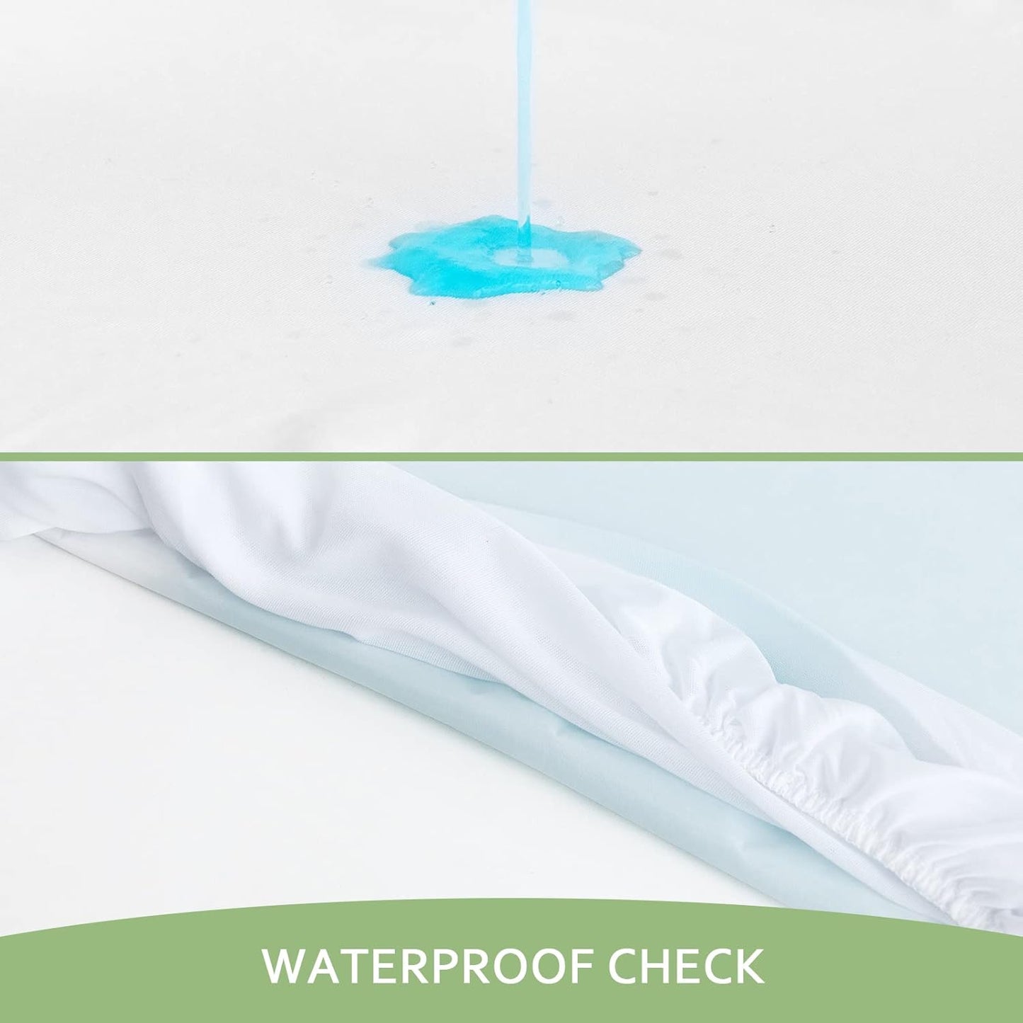Skiennix Waterproof Mattress Protector - Skin-Friendly, Breathable Twin Size Cover with 14" Deep Pocket