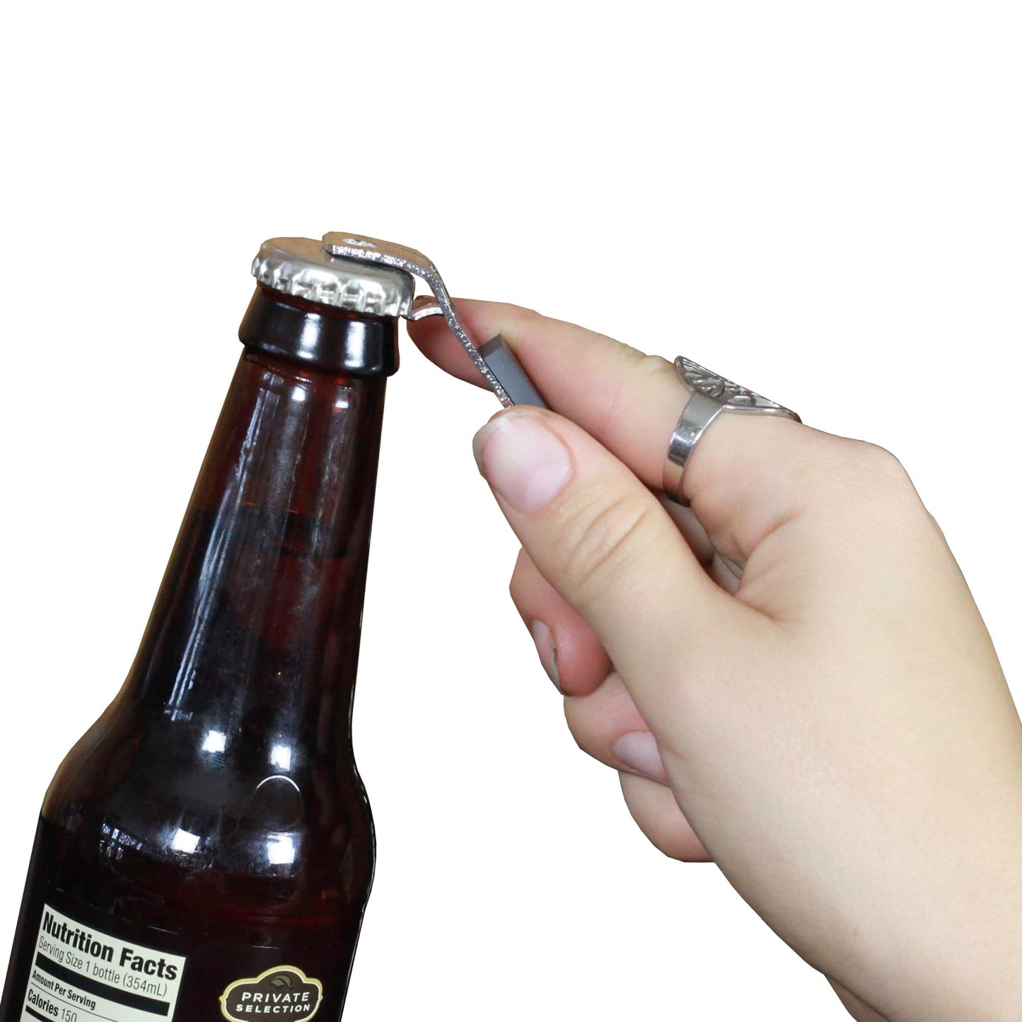 Chef Craft Select Iron Plated Bottle Opener/Can Tapper with Magnet, Pack of 2, 1, Grey