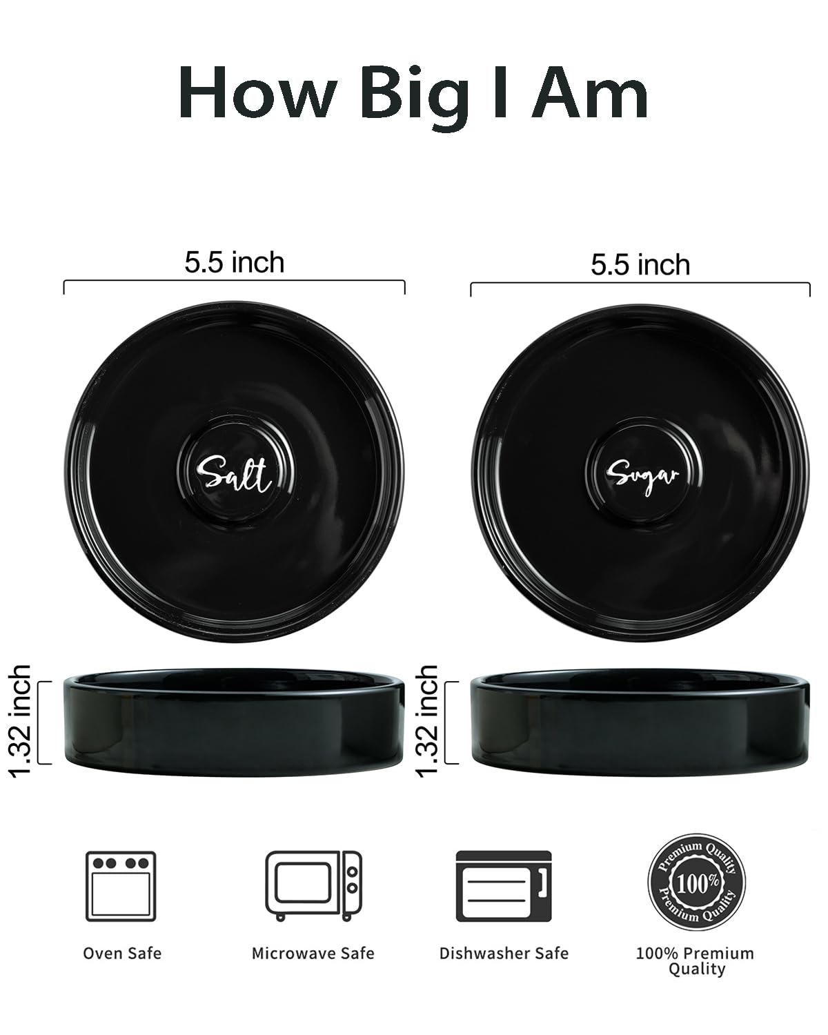 Zoeeker Bar Glass Rimmer for Margarita and Cocktail, Ceramic Salt Sugar Glass Rimmer Sugar Container for Cocktails Home Bar Accessories Set of 2, Black