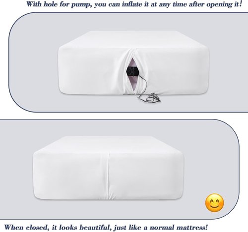 Air Mattress Sheet Set - Soft & Breathable Deep Pocket Fitted Sheets for 16-24 Inch Air Beds | Twin Size, White