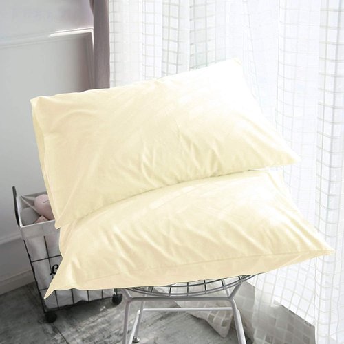 FLXXIE King Pillow Cases - Soft Microfiber Covers with Envelope Closure | Wrinkle, Fade & Stain Resistant, 20x36, Ivory