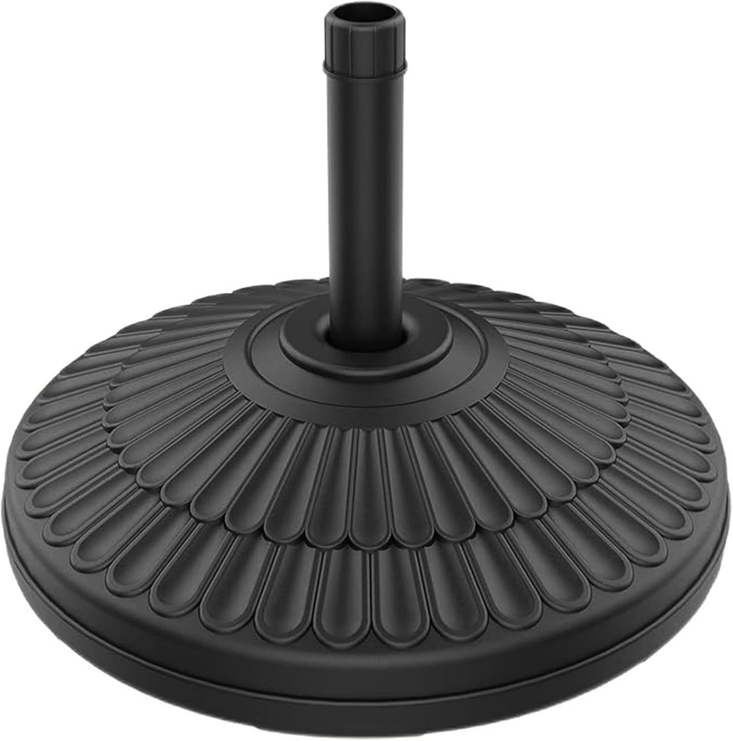 Wikiwiki 90 Lbs HDPE Round Patio Umbrella Base - Heavy-Duty Stand for 1.5-1.9in Poles | Black