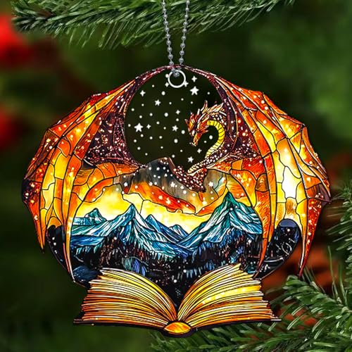 Book Lover Christmas Ornaments 2025, Books Ornaments for Christmas Tree, Acotar Ornament, Throne of Glass Merch - Book Lovers Gifts, Book Club Gifts for Women, Acotar Gift