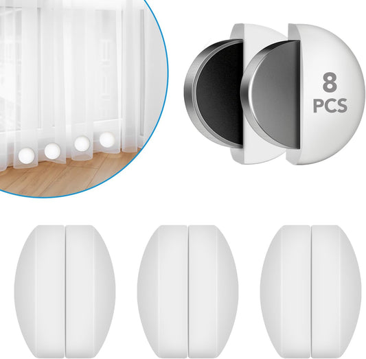 Skiennix Shower Curtain Weights - Heavy-Duty Silicone Magnets to Prevent Blowing | 8 Pcs Set