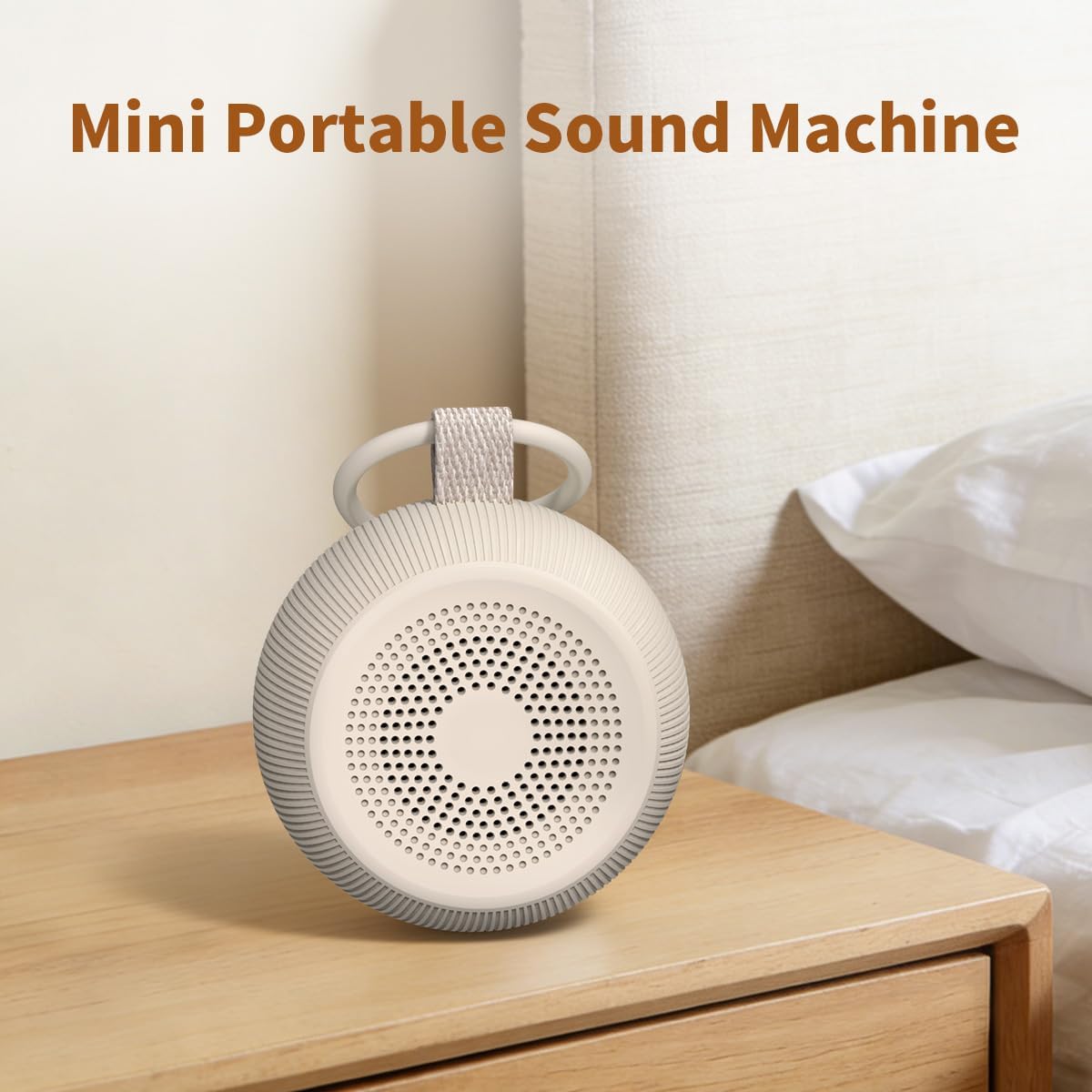 Skiennix Portable Travel Sound Machine - 30 Soothing Sounds, 40-Hour Battery Life, Adjustable Volume for Home & Baby