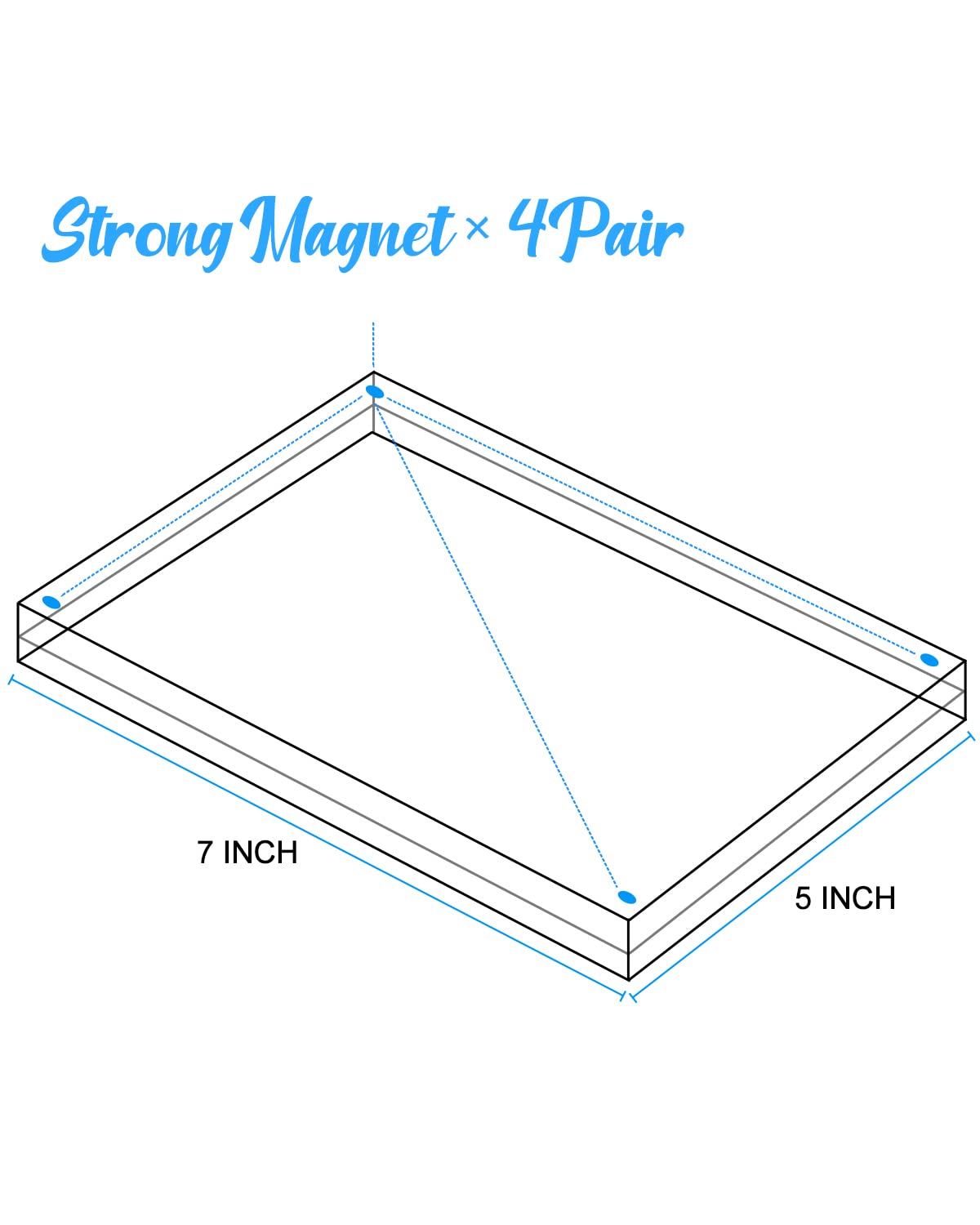 JUOIFIP 10 Pack Acrylic Picture Frame 5×7 Clear Double Sided Magnetic Photo Frame - Frameless Baby Friend Family Picture Desktop Display with Support Stand and Gift Boxes