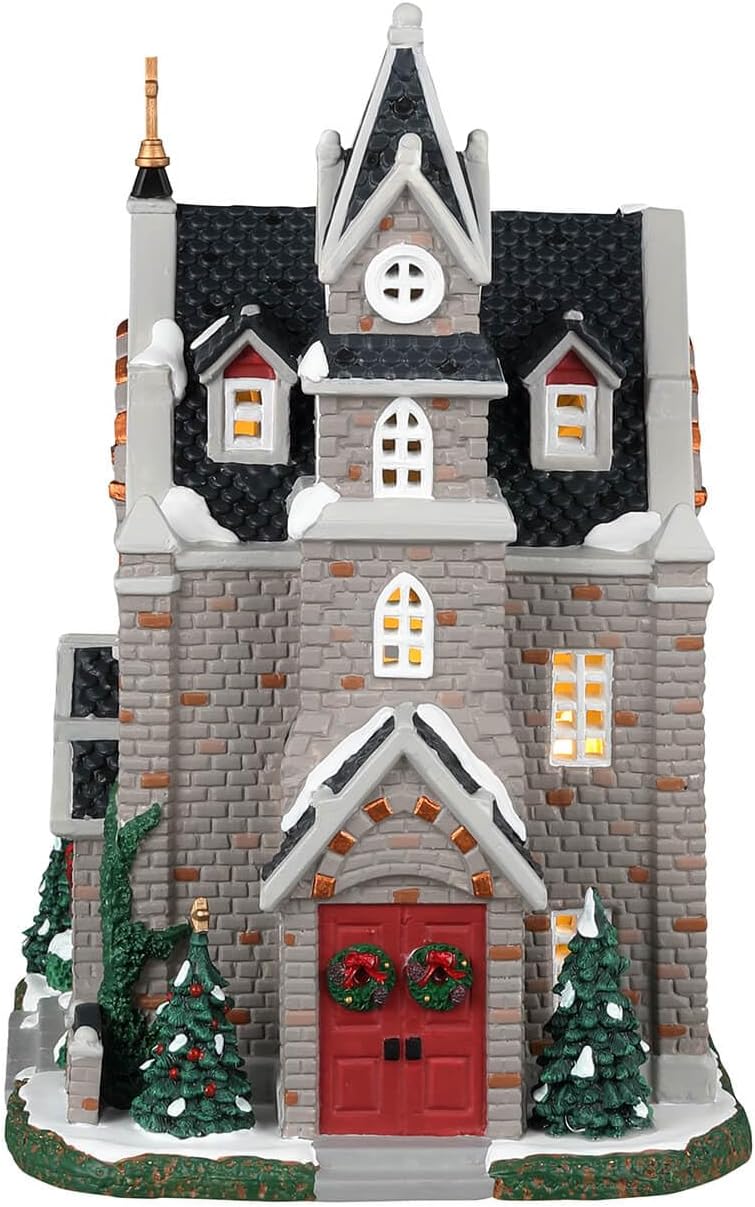 Lemax St. Luke's Church Figurine - Charming Holiday Decor | Perfect for Christmas Displays