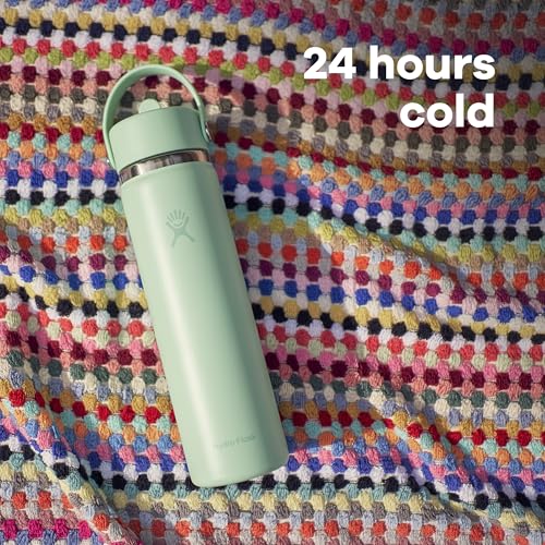 Hydro Flask 24 Oz Insulated Water Bottle with Wide Straw Lid - Harbor Blue