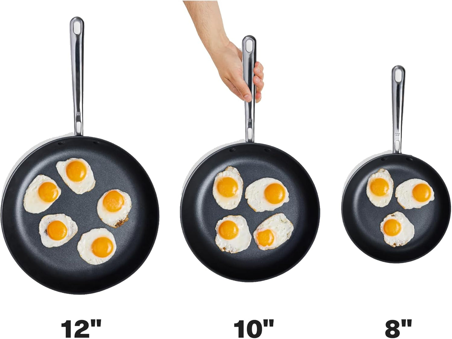 Misen Carbon Nonstick™ Skillet - High Heat Ready Nitrided Carbon Steel - 8 Inch Induction & Oven Safe
