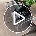 Solaround Clear Acrylic 2-Tier End Table Variation 1 for Living Room & Bedroom