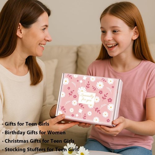 Gifts for Teen Girls, Teen Girl Gifts Trendy Stuff, Graduation Gift For Her Teens Tween Girls, Teenage, Daughter, Sister, Best Friend Birthday Basket for Women Sweet 16th 18th 21st Box Set (Pink)