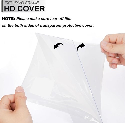 Fxojyvo Black 9x9 Picture Frame - Lightweight & High Transparency for Square Photos | 1 Pack