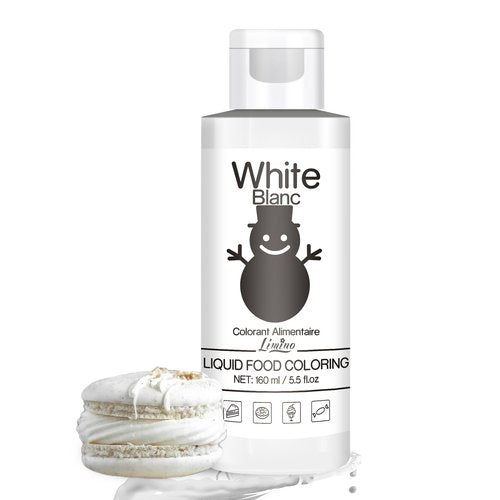 Food Coloring - Vivid Food Coloring for Baking, Cake Decorating, Cookie, Fondant, Macaron - Liquid Tasteless Food Color Dye for Airbrush, DIY Slime Making and Crafts - 6 fl.oz / 160ml (White)