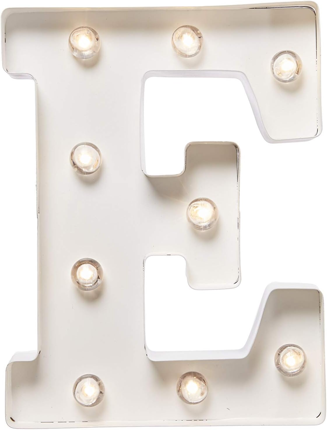 Silver Metal Marquee Letter J - 9.87” Tall Galvanized Decor for Events & Home