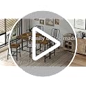 YATINEY 78.7-Inch Rectangular Bar Table - Industrial Counter Height Dining
