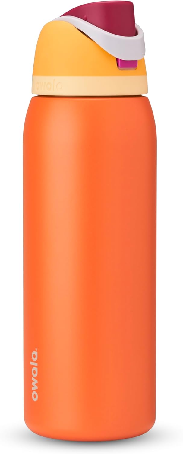 Owala FreeSip 40 oz Insulated Stainless Steel Water Bottle - BPA-Free, Perfect for Sports & Travel | Citrus Crush