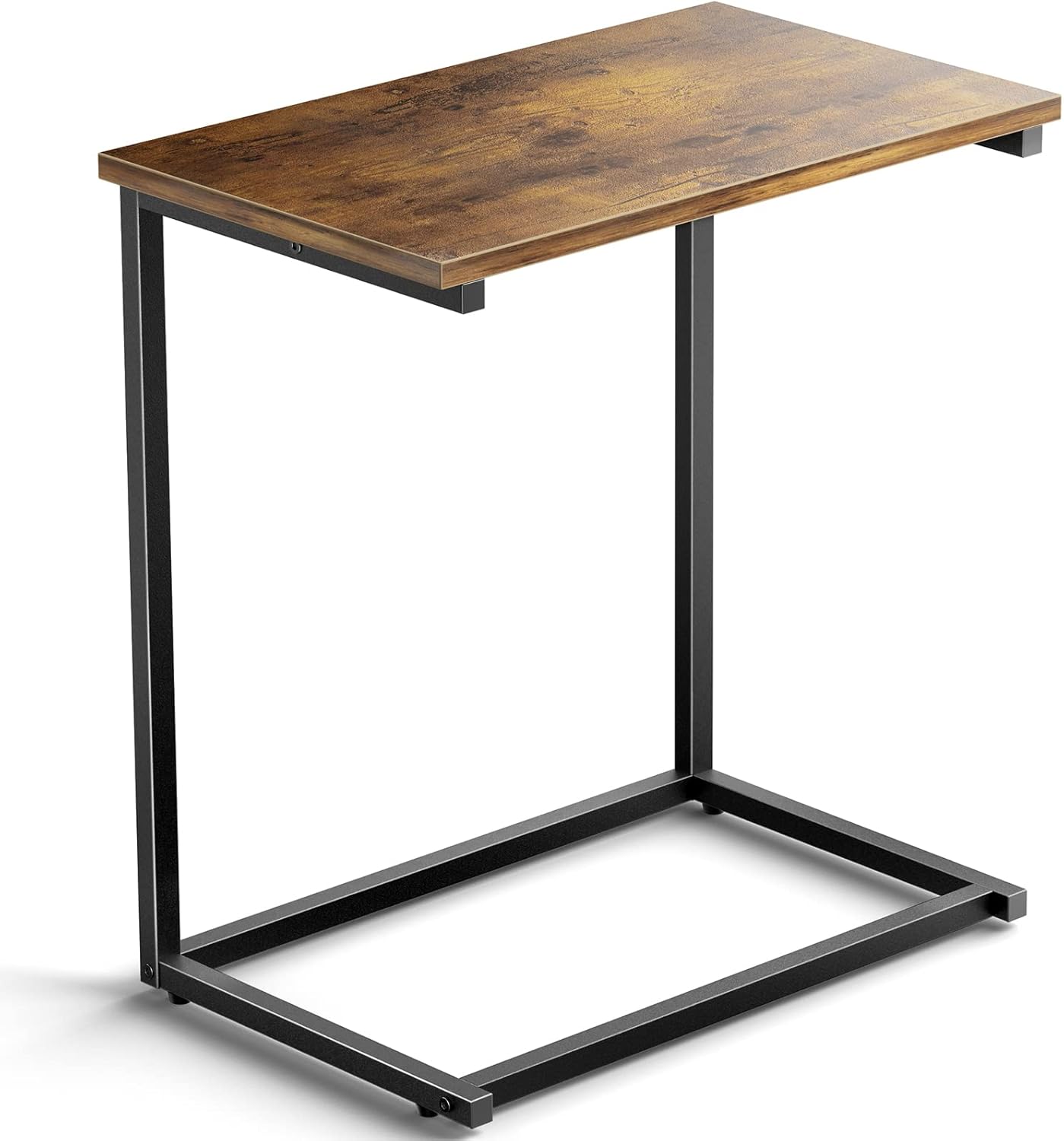 Pipishell C Shaped End Table - 27-Inch High Sofa Side Table for Living Room | Convenient Slide Under Design