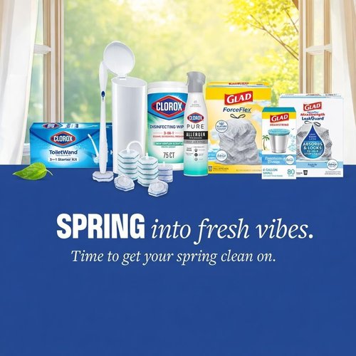 Clorox ToiletWand Cleaning Kit - Convenient Caddy with 6 Refills for Effortless Toilet Care