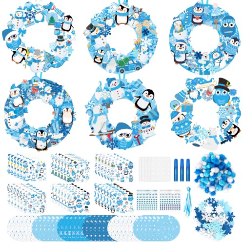 Winter Wreath Craft Kit - 36 DIY Christmas Wreath Decorations for Holiday Decor