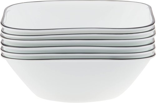 Corelle Vitrelle Cereal Soup Bowls - 6-Piece Set, 22-Oz, Lightweight & Chip Resistant, Elegant Design