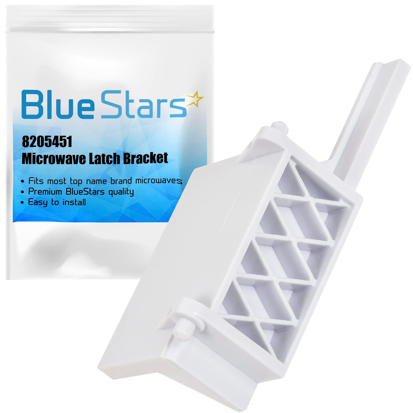 BlueStars Upgraded 8205451 Microwave Latch Bracket - Compatible with Whirlpool & KitchenAid Microwaves - Replaces WP8205451 W10298900 PS11745265 AP3776470 AH972837