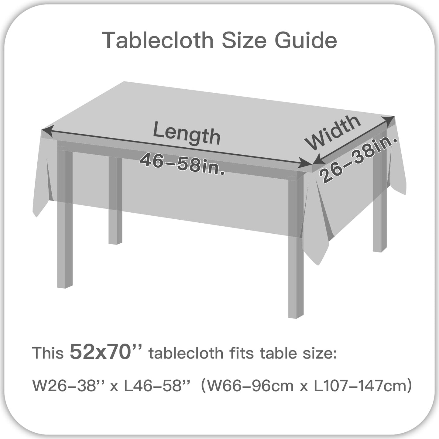 maxmill Rectangle Textured Tablecloth Waterproof Spillproof Wrinkle Free Table Cloth, Kitchen Dining Tabletop Decoration, Fabric Table Cover for Outdoor and Indoor Use, 52 x 70 Inch, Sage Green