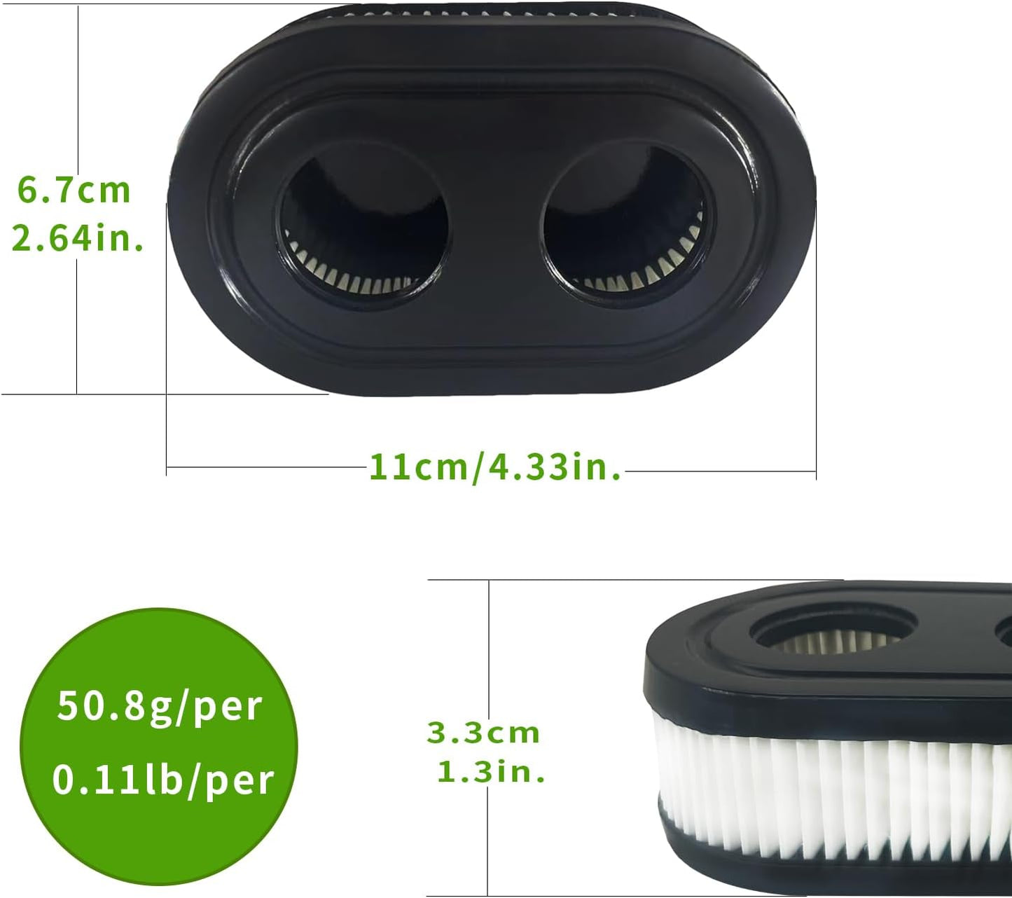 Toro Air Filter - Replacement for 550E, 500EX, 550EX, 625, 575EX Engines | 2-Pack
