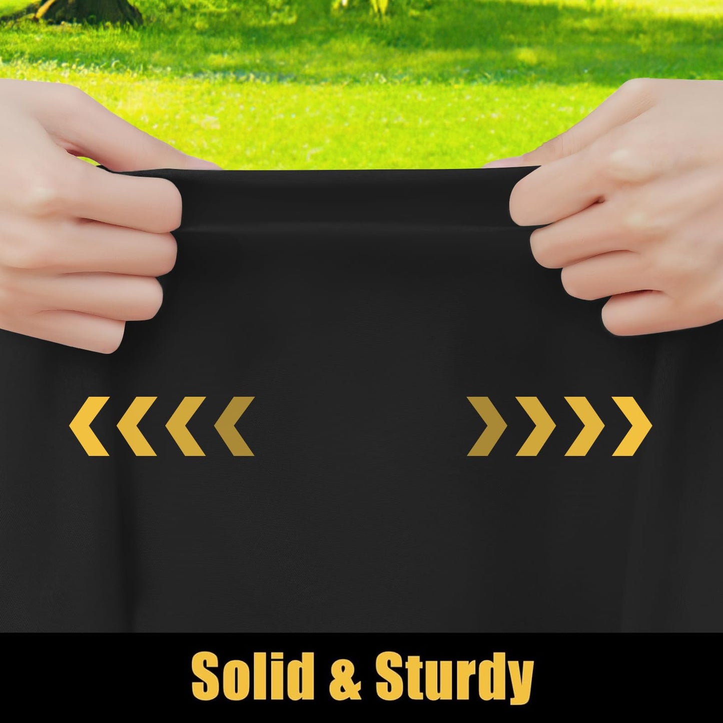 Smiry Rectangle Picnic Table Cloth, Waterproof Elastic Fitted Tablecloths for 8 Foot Tables, Washable Polyester Table Cover for Camping, Indoor and Outdoor (Black, 30"x96")