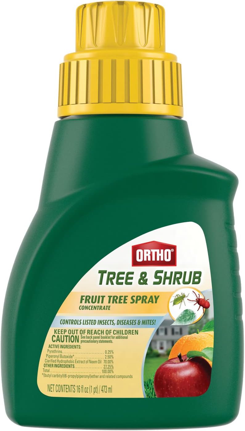 Ortho Fruit Tree Spray - 16-Ounce Formula for Healthy Trees & Shrubs | Pest Control Solution