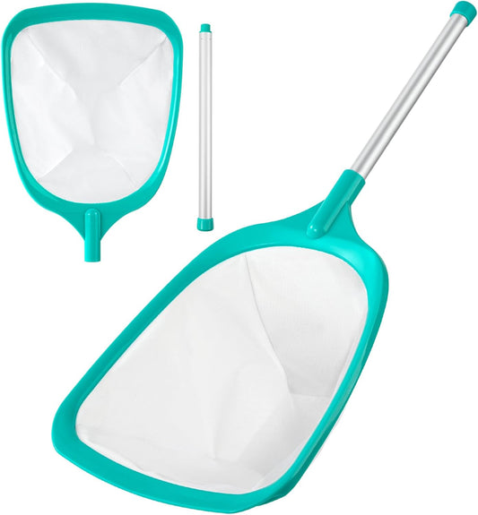 Pool Skimmer | Ultra Fine Mesh Net with Reinforced Frame - Large Capacity for Fast Debris Removal