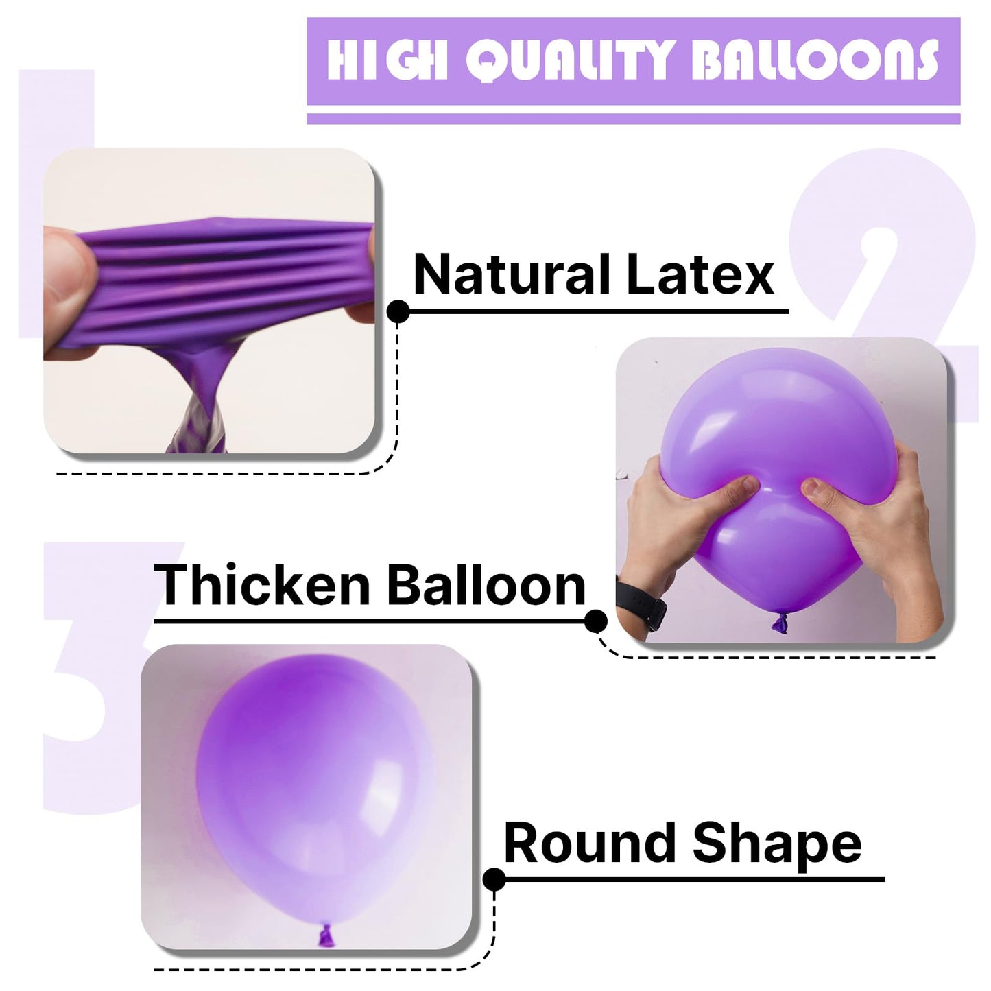 PartyWoo Purple Balloons 140 pcs Different Sizes of 18 12 10 5 Inch Purple Balloon Arch Kit Garland for Birthday Graduation Engagement Wedding Bachelorette Bridal Shower Party Decorations Purple-Y15