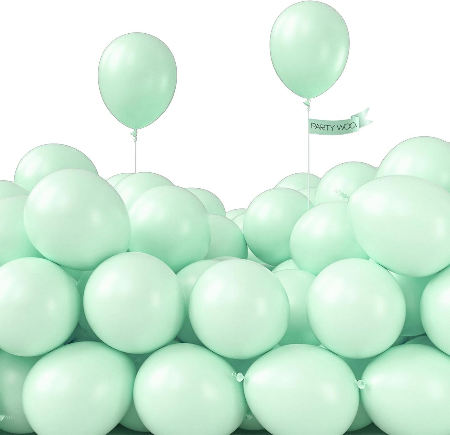 PartyWoo Pastel Green Balloons - 50 Pcs Mini 5-Inch Latex Balloons for Birthday & Baby Shower Decor
