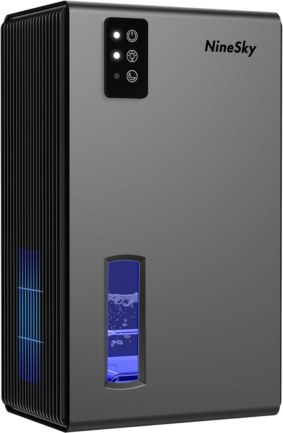 NineSky Dehumidifier - 1000 Sq.Ft. Home Dehumidifier with 95oz Tank & 7-Color Ambient Light | Quiet & Auto Shut Off (Grey)