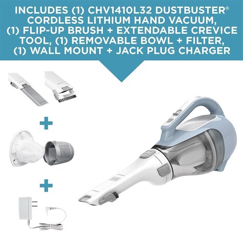 BLACK+DECKER 16V MAX Cordless Hand Vacuum - Includes Charger, Wall Mount & Brush Tool