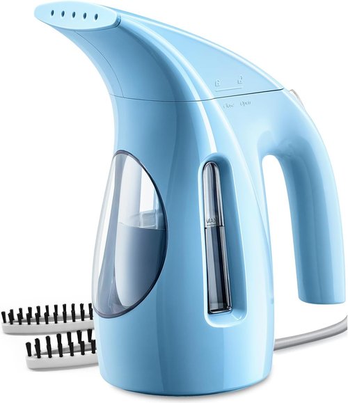 HiLIFE Portable Clothes Steamer - 240ml Capacity, 700W Strong Steam for Wrinkle Removal | Blue