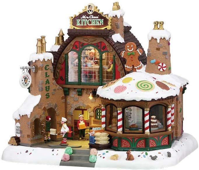 Lemax 85314-UK Santa's Wonderland Mrs. Claus Kitchen - Multi-Color Sights & Sounds Decor