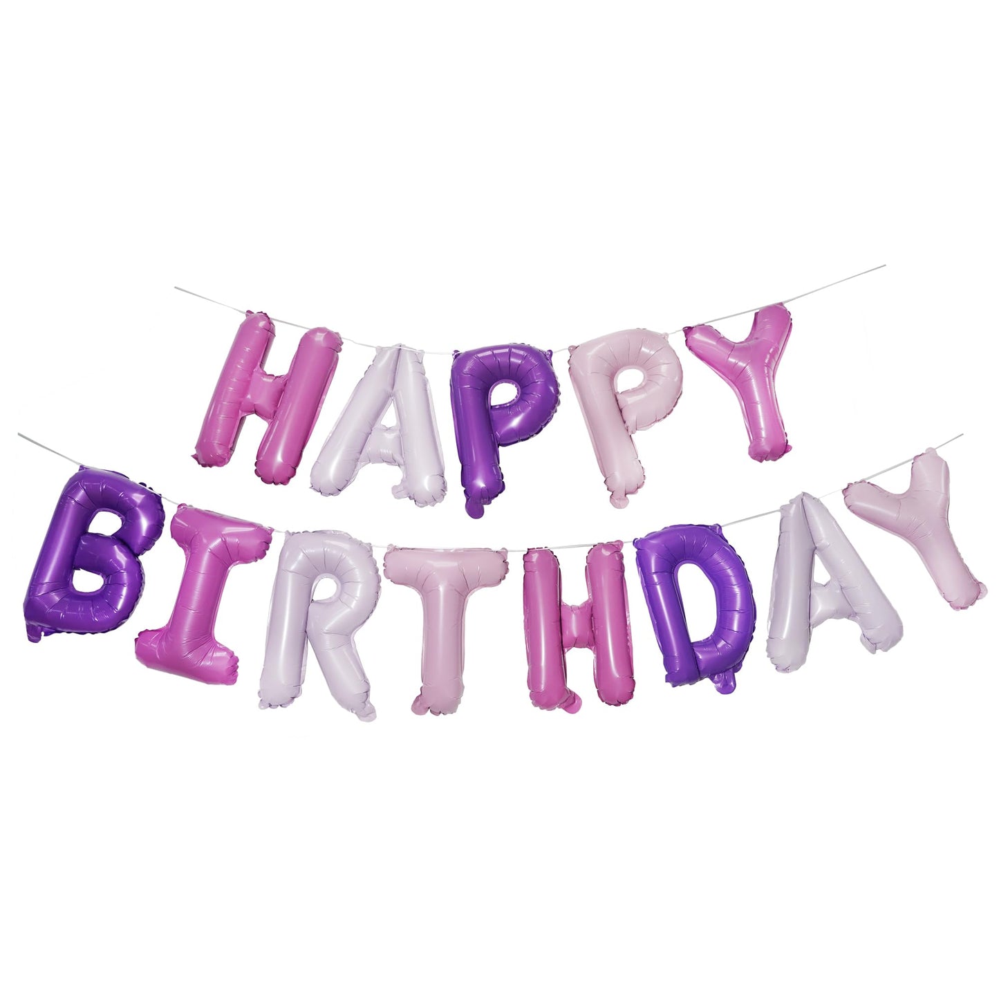 Purple Pink Happy Birthdays Balloons - GREATRIL Happy Birthdays Balloons Letters for Birthdays Unicorn Mermaid Butterfly Party Decorations 16 Inch