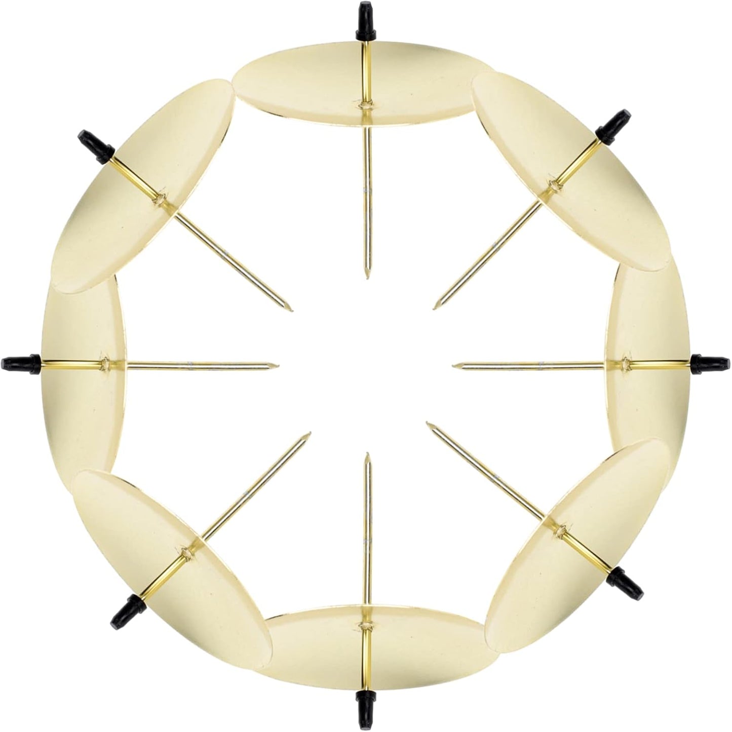 Yardwe Candle Fixators - 12-Pack Metal Candle Holders | 2.55 Inch for Home & Party Decor
