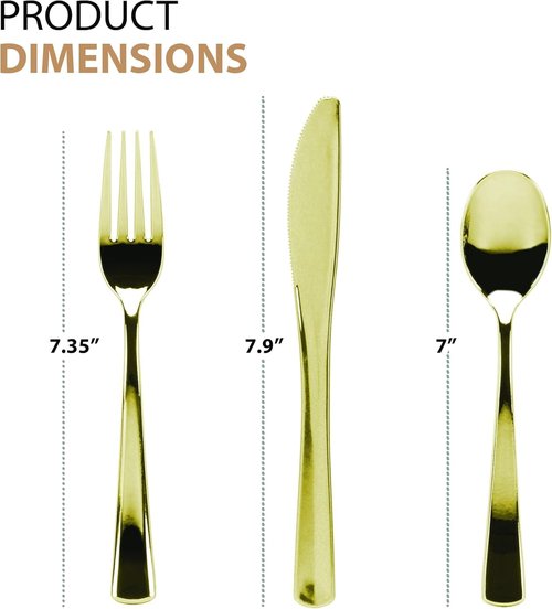 240 Pieces Pre Rolled Cutlery And Napkins Set with Heavy Duty Full Size Polished Gold Cutlery, 60 Forks, 60 Knives, 60 Spoons, In Rolled Napkins, for Weddings, Parties And Events
