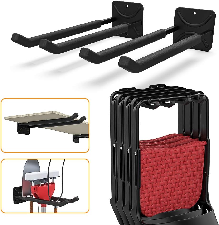 TORACK Heavy Duty Garage Hooks - Wall Mount Tool Organizer for Tires, Ladders & More | 2 Pack, 12.4" Hook