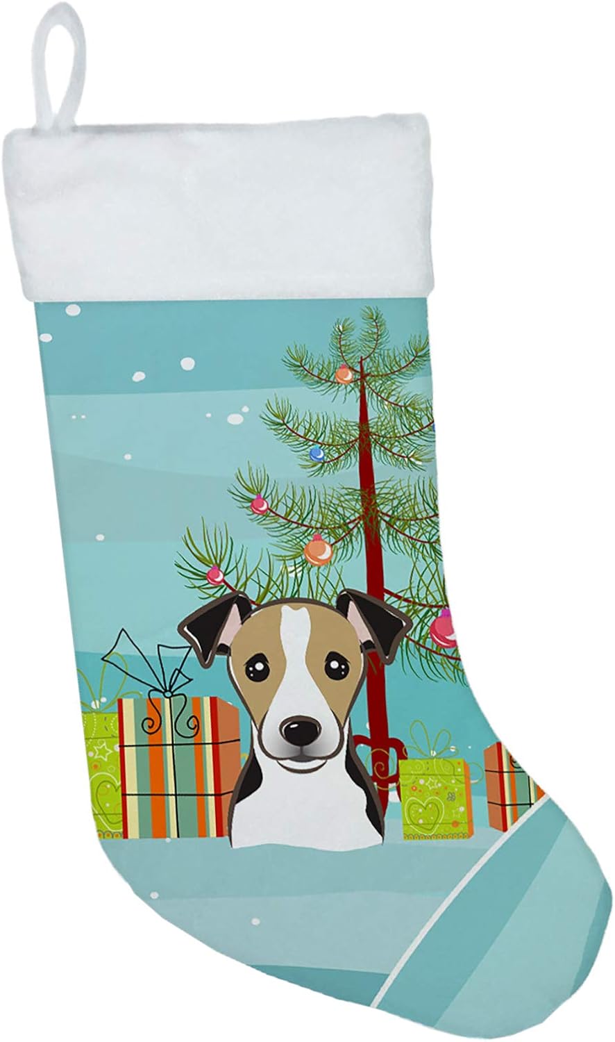 Shih Tzu Christmas Stocking - Chocolate Brown Dog Holiday Decor for Fireplace