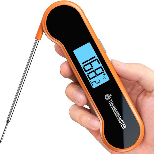 Instant Read Meat Thermometer - Skiennix Digital Kitchen Thermometer with ±0.5℉ Precision | Orange Color