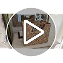 Wicker Magazine Basket Water Hyacinth Handwoven Storage Organizer