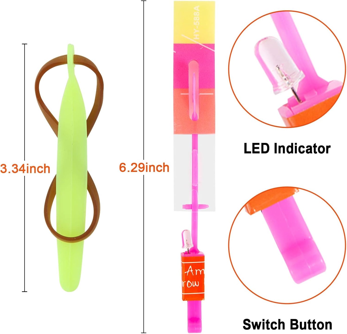 **LPVOQPTH LED Flying Toy Set - 25 Slingshot Glow Helicopters for Outdoor Fun | Ideal Party Favors for Kids 4-12**